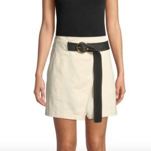 A.L.C. Cami Linen Blend Belted Wrap Skirt
